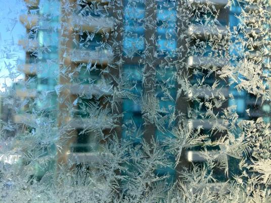 Frozen window, Winter, Canada